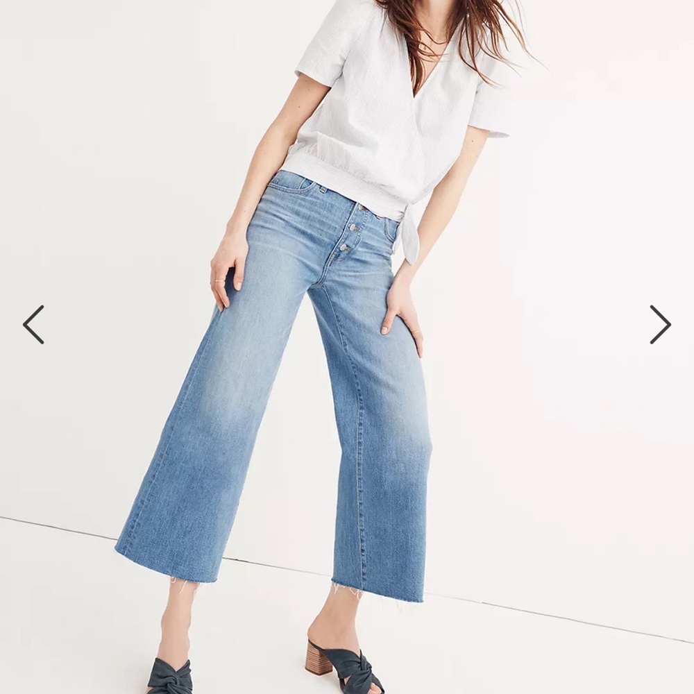 madewell Wide-Leg Crop Jeans size 30